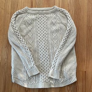 Ll Bean Womens Fisherman Tunic Sweater with Side Zippers